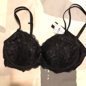 VS Pink Black Lace Bra
